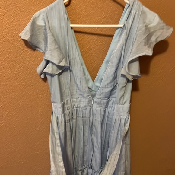 Ruffle Baby Blue Dress - Picture 3 of 4